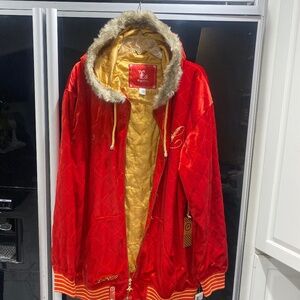 LRG 90’s Vintage quilted and Fur Trimmed Hoodie Sz 2X